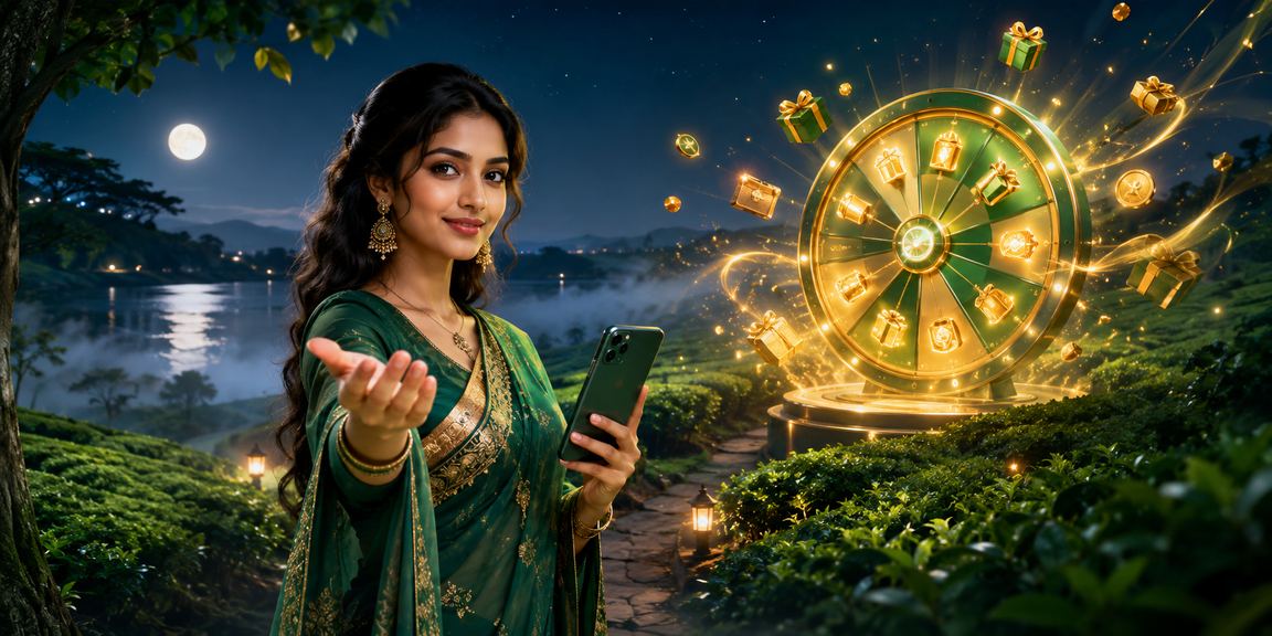 কুমিল্লার চা বাগানে মোবাইলে স্পোর্টস বেটিং বিশ্লেষণ করছেন একজন ব্যবহারকারী